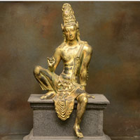 PRO - A002 - Dolomite with Copper Colour Bodhisattva Avalokitesvara Statue