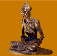 PRO-B030 - Dolomite with Copper Colour Fasting Buddha Statue