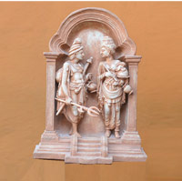 PRO - A010 - Pink Dolomite Dantha's and Hemamala's Arrival Statue