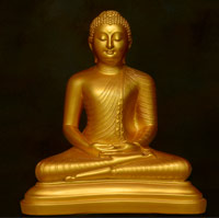PRO-B011 - Dolomite with Thai Gold Colour Samadhi Buddha Statue