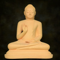 PRO-B013 - Pink Dolomite Ashirwad Mudra Buddha Statue