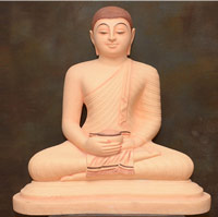 PRO-B027 - Pink Dolomite Maha Arahat Sivali Statue