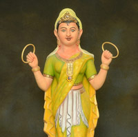 PRO - D002 - Dolomite with Colour Pathini Maniyo Deva Statue